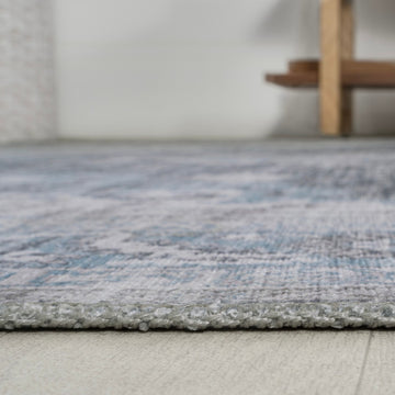 Wincer Chenille Cottage Medallion Machine-washable Area Rug